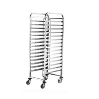 Chariot à support rotatif pour four en acier inoxydable robuste refroidissement du pain commercial cuisson utilisation d'hôtel plateau de boulangerie chariot à plateau de casserole