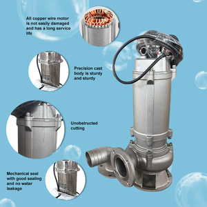 Pompe à eaux usées de type WQ pour sous-sol, pompe submersible à eaux usées avec coupeur et interrupteur à flotteur - Product Image 6