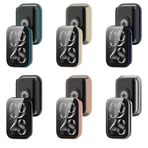 Funda de <span class=keywords><strong>reloj</strong></span> IVANHOE para <span class=keywords><strong>Xiaomi</strong></span> <span class=keywords><strong>Mi</strong></span> <span class=keywords><strong>Band</strong></span> 9 Pro Protector de pantalla de vidrio templado All-Around Hard PC Bumper Cover Accesorios - Product Image 5