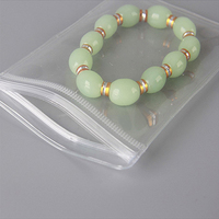 Pochette personnalisée en PVC transparent épais et écologique avec fermeture éclair, idéale pour emballer bracelets, cosmétiques et bijoux
