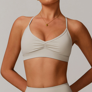 Vente en gros de soutien-gorge de yoga à col en V à séchage rapide - Product Image 1