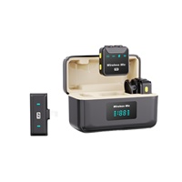 Microphone Lavalier Sans Fil SX23 2.4G avec Fixation Magnétique, Étui de Charge, Autonomie Ultra-Longue, Affichage Numérique, Diffusion en Direct