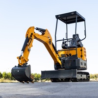 Excavator Mini Hidrolik Crawler HT-22 dengan Quick Hitch, Motor Thumb, Auger, dan Pompa untuk Pembersihan Lahan Pertanian dan Penggalian Berkekuatan Tinggi