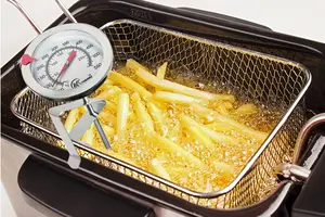 Thermomètre à friture en bonbon avec lecture instantanée, thermomètre à cadran thermomètre à friture en acier inoxydable