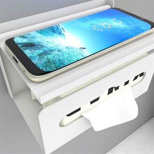 Zinc Alloy Modern Bathroom Tissue & Toilet Paper <b>Roll</b> <b>Rack</b> with Mobile Phone Holder - Product Image 3