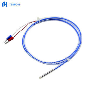 Высокоточный термодатчик <span class=keywords><strong>RTD</strong></span> с термопарой, тип T, тип K, с кабелем в оплетке из PTFE/PFA, водонепроницаемый датчик температуры - Product Image 1