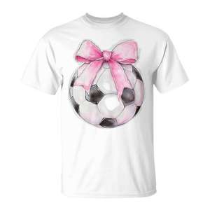 Camiseta de Fútbol para Niñas con Lazo Rosa y Cinta Delicada - Product Image 1