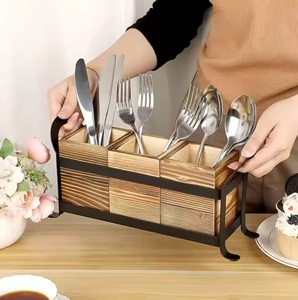 Tezgah ve yemek depolama rafı için büyük 3 bölme çiftlik mutfak eşyası tutucu - Product Image 5