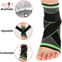 Sangles de soutien de cheville ajustables et respirantes en tricot pour hommes, protection complète pour le basketball et les sports – Vente en gros