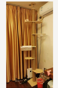Arbre à chat 2026 ODM, structure d'escalade pour chat en bois massif, plateforme de saut pour chat, meuble pour animaux de compagnie à monter soi-même, du sol au plafond, grand arbre à chat - Product Image 2