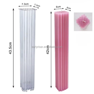 Early Riser <strong>Large</strong> Acrylic Cylinder <strong>Candle</strong> Mold Custom Logo Mold <strong>Candle</strong> Making Plastic <strong>Candle</strong> Mold - Product Image 2