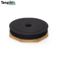 Couvercle en bambou octogonal écologique sur mesure avec trous pour pailles, pour bouteilles d'eau, verres, gobelets à thé Boba, pièces de vaisselle