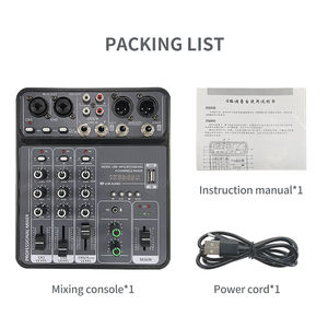 CLAVAX-<span class=keywords><strong>Mini</strong></span> mezclador de audio de 4 canales, interfaz USB, Bluetooth, consola de mezcla para karaoke de música en casa, alta calidad, 1 unidad - Product Image 6