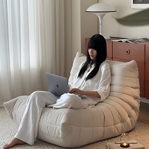 Sofá Caterpillar para Personas que Aman Descansar, Ideal para Dormir en una Sola Plaza, Popular en Internet, para Sala de Estar, Balcón, Tatami Informal, Tapizado en Lino - Product Image 1