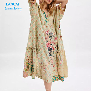 Robe décontractée élégante en coton 100% respirant, nouvelle collection, avec logo personnalisé imprimé sur le devant, idéale pour l'été – Vente en gros - Product Image 3