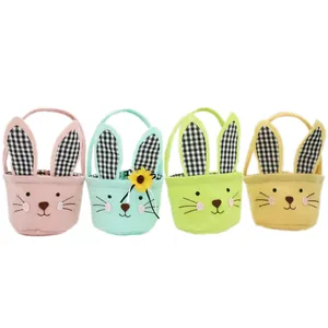 Fabbrica happy Easter day holiday gift preparazione rabbit bag feltro easter basket gift bag decorazione pasquale