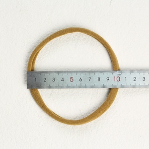 Ikat rambut 10CM sederhana ukuran besar poliester ekspor pita rambut elastis warna murni elastisitas tinggi untuk anak-anak - Product Image 5