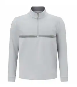 Sweat-shirt pour hommes, à séchage rapide, sweat à capuche avec demi fermeture éclair, pour Sport course à pied, Golf, vente en gros, nouveauté, 1/4