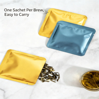Sachet de thé noir refermable à trois côtés, 5g, avec fermeture éclair, petit sachet en aluminium à bulles pour emballage de thé en portions