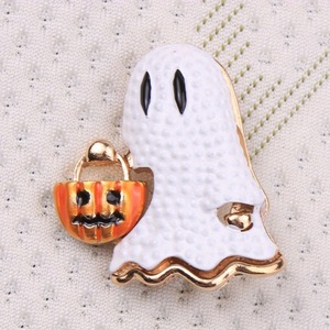 1 broche de fantasma de Halloween con <span class=keywords><strong>calabaza</strong></span> flotante, accesorio de ropa para mujer, regalo - Product Image 1