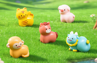 Figurines du Zodiaque Chinois en Résine : Souris, Bœuf, Tigre, Lapin, Dragon, Serpent, Cheval, Mouton, Singe, Coq, Chien, Cochon – Cadeau du Nouvel An Chinois