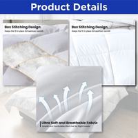 Couette alternative au duvet toute saison, taille king queen, quatre saisons, moelleuse, de luxe, marque de chambre à coucher, double, insert de couette d'hôtel