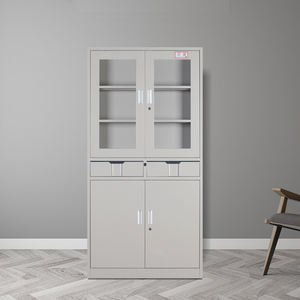Adjustable 4-Door Steel <b>Filing</b> <b>Cabinet</b> Modern Fireproof <b>Metal</b> Storage with Drawers for Home Office or Bedroom - Product Image 1