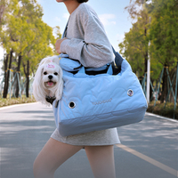 Sac de transport pour animaux de compagnie TOUCHDOG, imperméable, multi-usages, sac bandoulière pour chien avec poches et sangle réglable, pour petits chiens, chats et animaux de compagnie, voyage