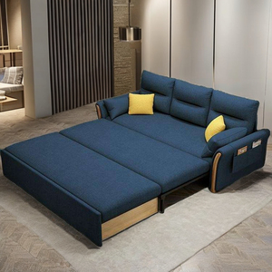 Sillón Cama Convertible con Tapicería de Lino Suave y Respaldo Ajustable para <span class=keywords><strong>el</strong></span> Hogar - Product Image 2