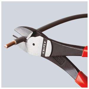 KNIPEX 74 22 250 Cortador diagonal de alto apalancamiento con empuñaduras multicomponentes negro atramentado 250 mm - Product Image 3