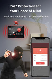 Kit de sécurité intelligent WiFi 4G Alarma Tuya avec écran tactile, capteurs et télécommandes pour système d'alarme domestique - Product Image 4