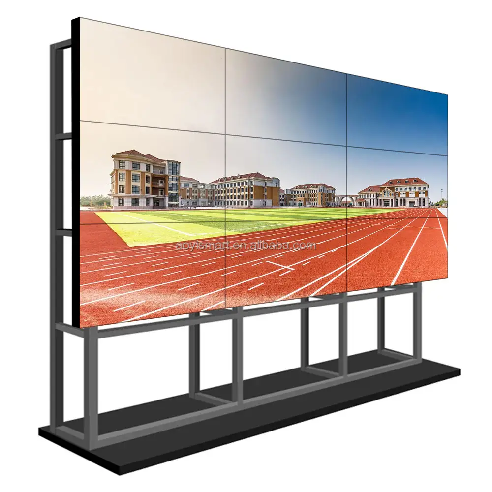 एलसीडी डिजिटल साइनेज और प्रदर्शन वीडियो दीवार 3.5mm संकीर्ण bezel 55 इंच इनडोर विज्ञापन 4K 8K एलजी splicing के स्क्रीन दीवार पर नजर रखने के