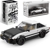 PB PB8810 ABS MOC, Modelo de Contenedor, Coche AE86, Bloques de Construcción Educativos para Armar, Juguetes para Adolescentes y Adultos, Regalos, Juego de Bloques de Construcción 1:32