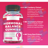 Gummies SUNI OEM/ODM à marque privée pour l'équilibre hormonal avec vitamine B6 et extrait de canneberge pour le soutien de l'humeur chez la femme