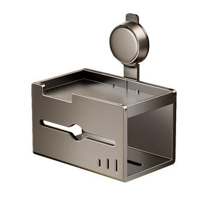 ที่ใส่กล่องกระดาษทิชชูแบบติดผนังทรงกลมกันน้ำไม่ต้องเจาะห้องน้ำใช้ในบ้าน - Product Image 4