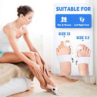 Support pour Hallux Valgus Antidérapant Respirant en Silicone Souple Confort Toute la Journée Design Redresseur d'Orteils Flexible pour Orteils Recourbés Blanc