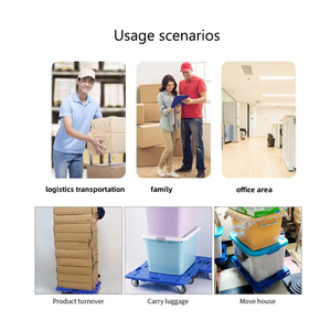 Vehículos de transporte de Carga 100kgs 600*400mm pista enclavamiento móvil <span class=keywords><strong>Dolly</strong></span> conectable plástico <span class=keywords><strong>Dolly</strong></span> azul TPR - Product Image 5