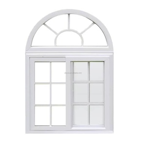 Finestre ad Arco in PVC Moderne con Griglia e Design ad Arco, Finestra Scorrevole a Doppio Vetro - Product Image 3