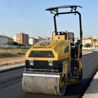 Compacteur routier vibrant à double tambour, mini-rouleau compresseur portatif de 0,55 à 10 tonnes - Meilleure vente
