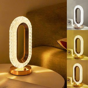 โคมไฟตั้งโต๊ะคริสตัล LED แบบไร้สาย ชาร์จแบตเตอรี่ได้ พร้อมรีโมทอินฟราเรดแบบสัมผัส สำหรับร้านอาหาร รุ่นโมเดิร์น ไนท์ไลท์ - Product Image 4