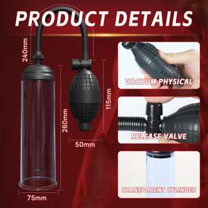 Pompe à vide puissante et réglable en pouces, étanche, pour l'<span class=keywords><strong>agrandissement</strong></span> du pénis, avec forte aspiration, ensemble de sous-vêtements d'entraînement pour la masturbation masculine - Product Image 2