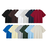 T-shirt unisexe 200G 100% coton, col rond, épaules tombantes, vierge, plusieurs couleurs, supporte la personnalisation OEM du logo, haut décontracté streetwear