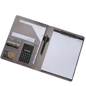 Cartella di presentazione multifunzionale in pelle goffrata A4 di cancelleria per ufficio personalizzata con Logo personalizzato per documenti <span class=keywords><strong>e</strong></span> file - Product Image 1