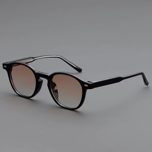 HBK TR90 Unisex Sunglasses with Custom Logo Pink <b>Small</b> Round Frame Polarized Street Driving Photos Comfortable TAC Lenses - Product Image 4