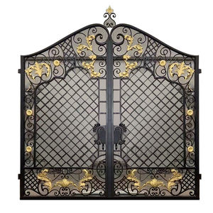 Puerta de Hierro Forjado Decorativa, Elegante y Atractiva para la Entrada Principal del Hogar, con Motor Eléctrico Europeo - Product Image 2