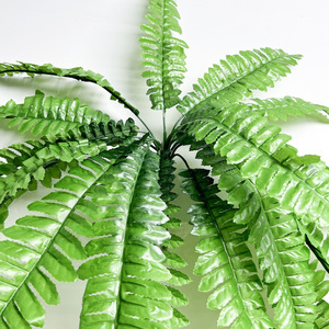 Mur végétal artificiel en forme de fougère verte, 55 cm de haut, feuilles simulées pour la décoration intérieure - Product Image 3