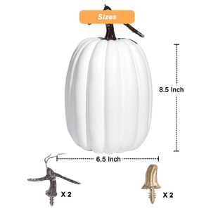 Grands citrons verts décoratifs de 8,5 pouces - 2 citrons verts décoratifs en mousse blanche pour la décoration d'automne - Product Image 5