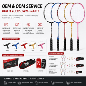 DECOQ Ensemble <span class=keywords><strong>de</strong></span> raquettes <span class=keywords><strong>de</strong></span> <span class=keywords><strong>badminton</strong></span> professionnelles en alliage d'aluminium pour 2 joueurs, raquettes d'entraînement légères avec sac <span class=keywords><strong>de</strong></span> transport, vente en gros - Product Image 4