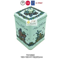 Boîte de rangement carrée JH Lovely Luster pour café, thé, bonbons et sucre