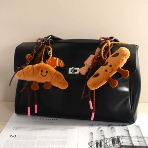 ของตกแต่งกุญแจรถรูปครัวซองต์การ์ตูนน่ารักลดราคา ของขวัญโปรโมชั่นพวงกุญแจรูปฮอทดอก ตุ๊กตาขนนุ่ม ของตกแต่งกระเป๋าถือสำหรับผู้หญิง - Product Image 1